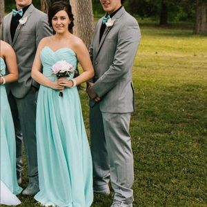 Teal bridesmaids dress